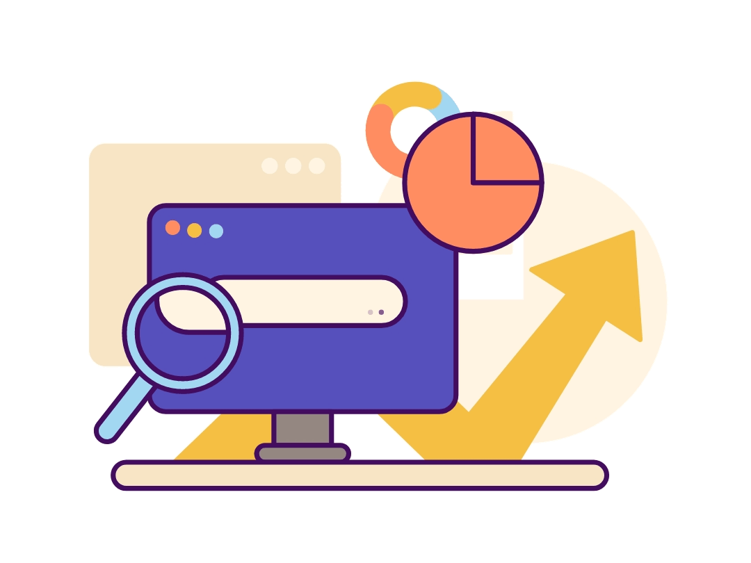 Web Analytics on Computer Screen